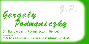 gergely podmaniczky business card